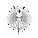 dancing teacher tattoo design idea