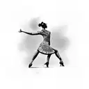 dancing teacher tattoo design idea