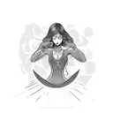 dancing teacher tattoo design idea