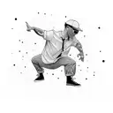 teacher dancing hiphop tattoo design idea