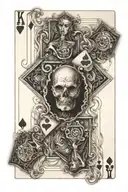 three playing cards tattoo design idea