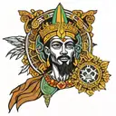Ethiopian Christian icon tattoo design idea