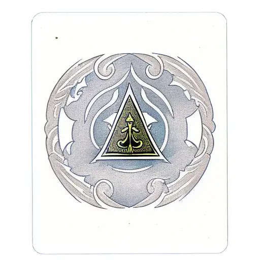 Ace of spades card cartoonish tattoo design idea