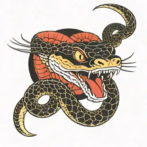 king cobra hissing tattoo design idea