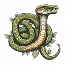 King Cobra smoking weed tattoo design idea