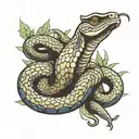 King Cobra smoking weed tattoo design idea