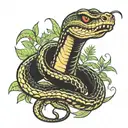 King Cobra smoking weed tattoo design idea