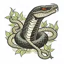 King Cobra smoking weed tattoo design idea