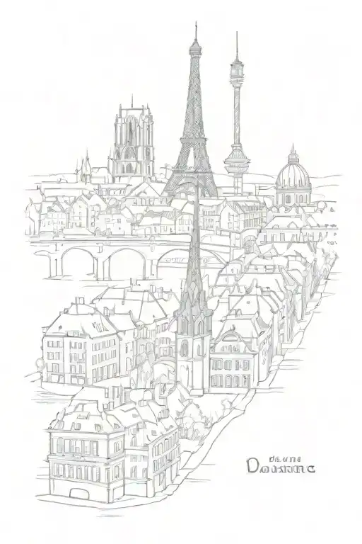 paris,prague,berlin, tattoo design idea