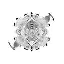 Full arm tattoo An abstract representation of a psychedelic soundwave with vibrant colors and intricate patterns, inspir tattoo design idea