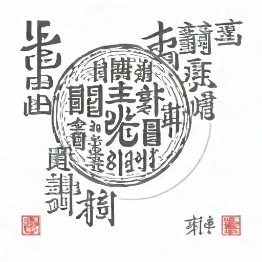 Korean poem written in a circular  calligraphy tattoo design idea