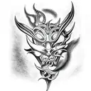 demon tattoo design idea
