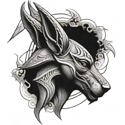 anubis tattoo design idea