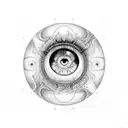 illumine eye tattoo design idea