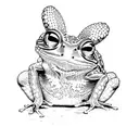 psychedelic frog  tattoo design idea