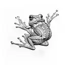 psychedelic frog  tattoo design idea