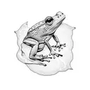 psychedelic frog  tattoo design idea