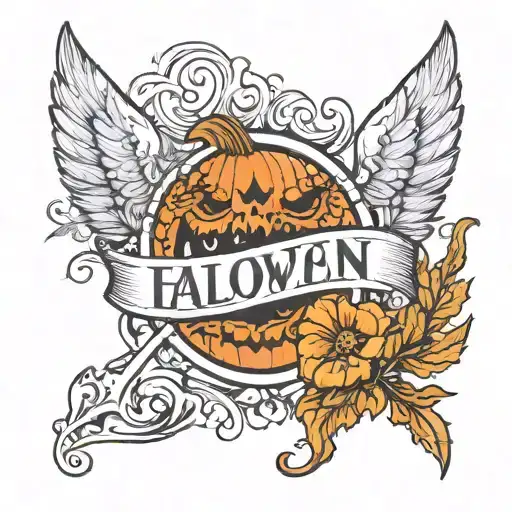 haloween elijah name incorporated tattoo design idea
