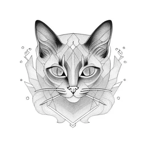 siamese cats tattoo design idea