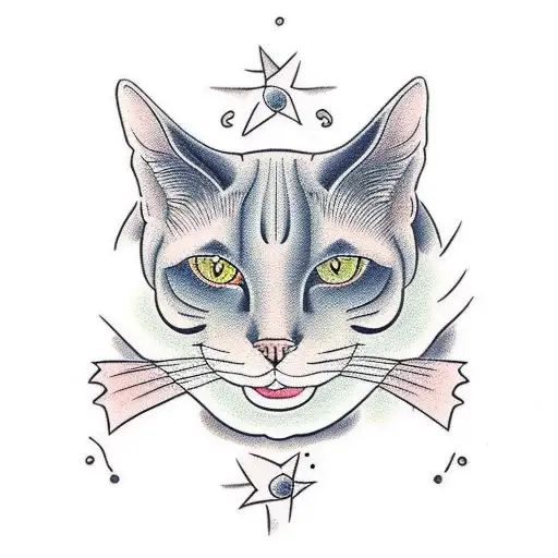 siamese cats tattoo design idea