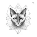 siamese cats tattoo design idea