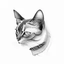 siamese cats tattoo design idea
