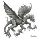 haan met draak    tattoo design idea