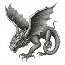 haan met draak    tattoo design idea