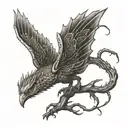 haan met draak    tattoo design idea