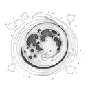 Moon tattoo design idea