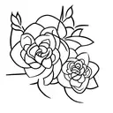 jasmine flower with the date 03/07/98  tattoo design idea