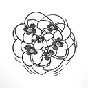 jasmine flower with the date 03/07/98  tattoo design idea