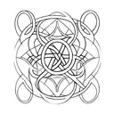 triquetra & soleil tattoo design idea