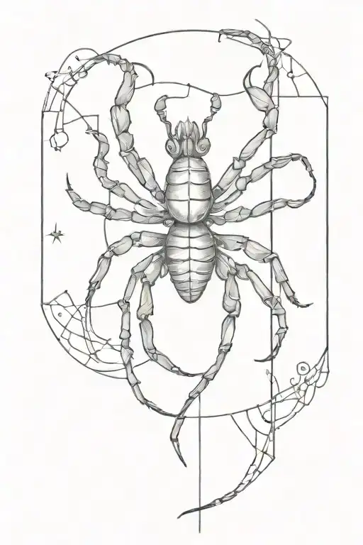 Incorporate a scorpion and spider into a music-themed tattoo, symbolizing your love for both music and your favorite animals tattoo design idea