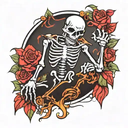 Skeleton tattoo design idea