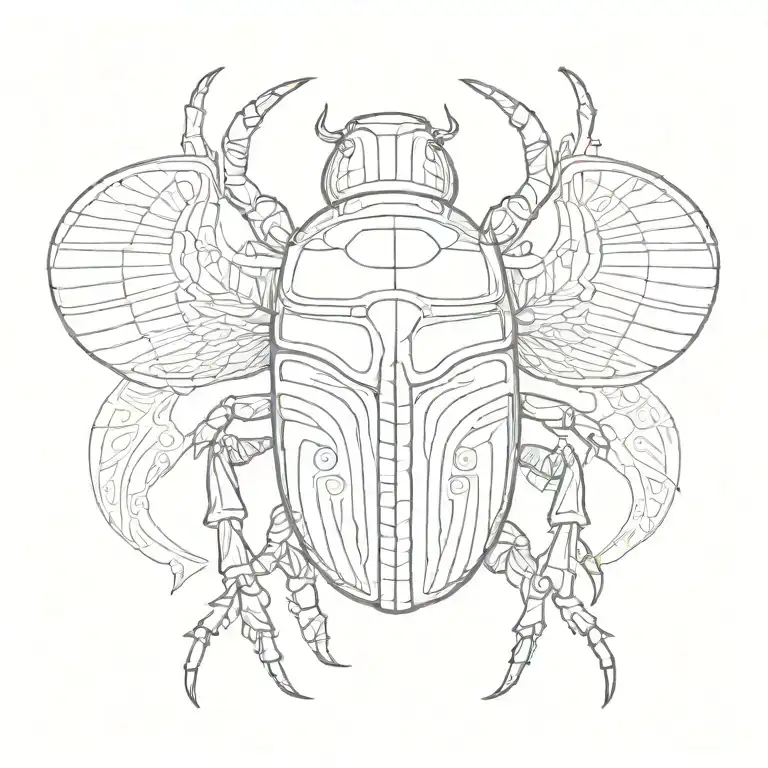 Egyptian scarab beetle  tattoo design idea