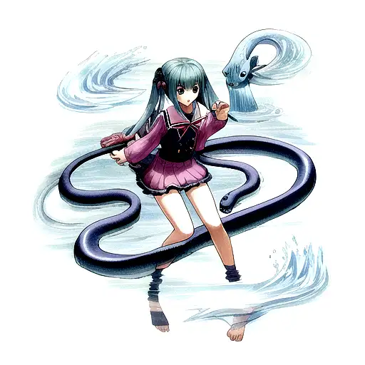 water snake  tattoo design idea