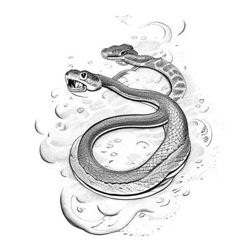Modern-style Snake Henna Tattoo Design | Available at Mihenna