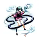 water snake  tattoo design idea