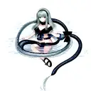 water snake  tattoo design idea