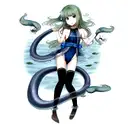 water snake  tattoo design idea