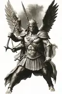 Warrior Angel tattoo design idea