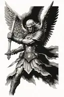 Warrior Angel tattoo design idea