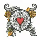 heart fuck love you more tattoo design idea