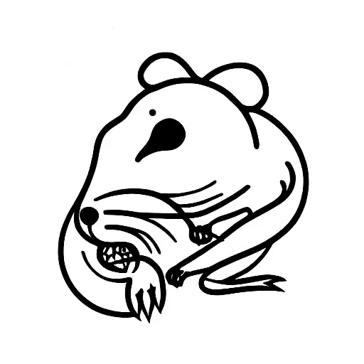 scary rat tattoo design idea