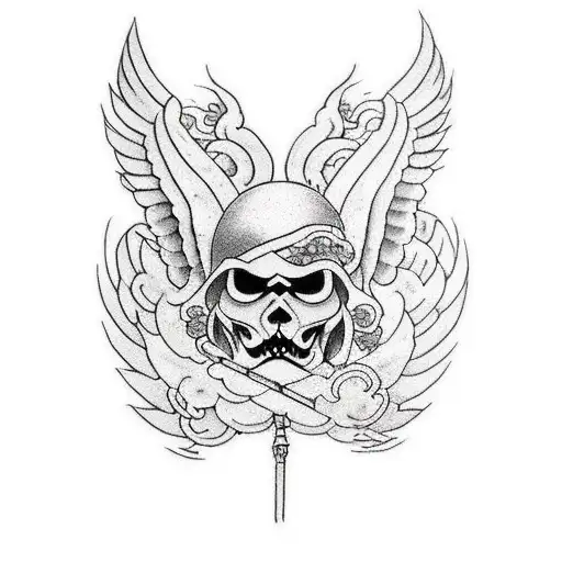 archangel Gabriel tattoo design idea