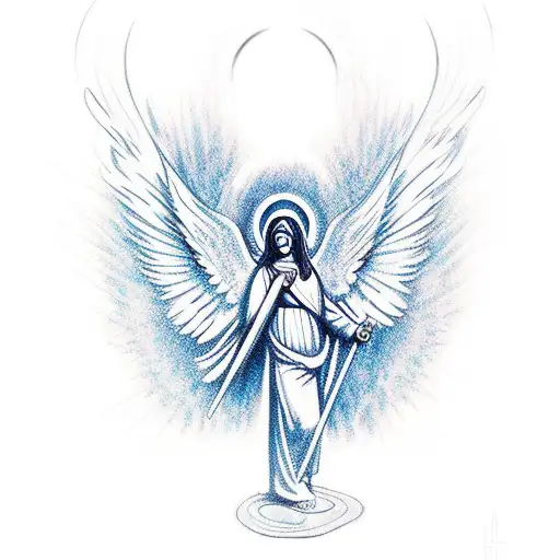 archangel Gabriel tattoo design idea