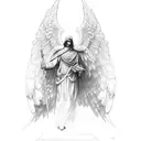 archangel Gabriel tattoo design idea