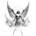 archangel Gabriel tattoo design idea
