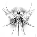 archangel Gabriel tattoo design idea